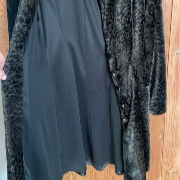 Vintage Betsey Johnson faux fur shearling leopard print midi coat - Picture 6 of 9